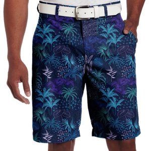 Hreski Blue Forest Trees and Plants Golf Shorts